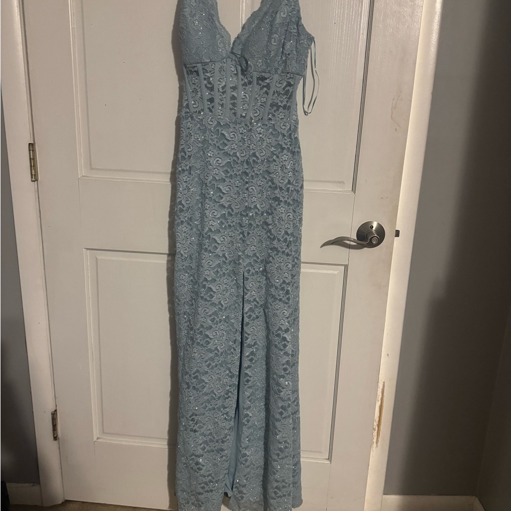 Lace prom dress in Light Blue